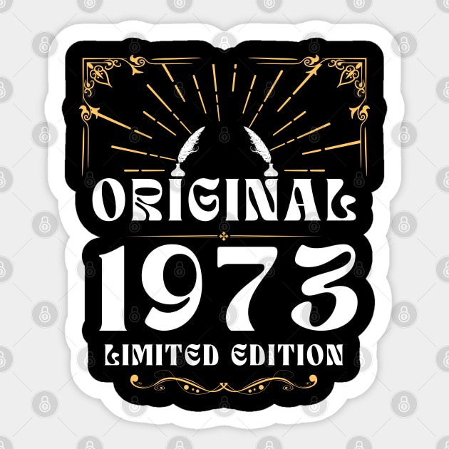 Legend 1973 - 50th Birthday ORIGINAL 1973 LIMITED EDITION Sticker by click2print